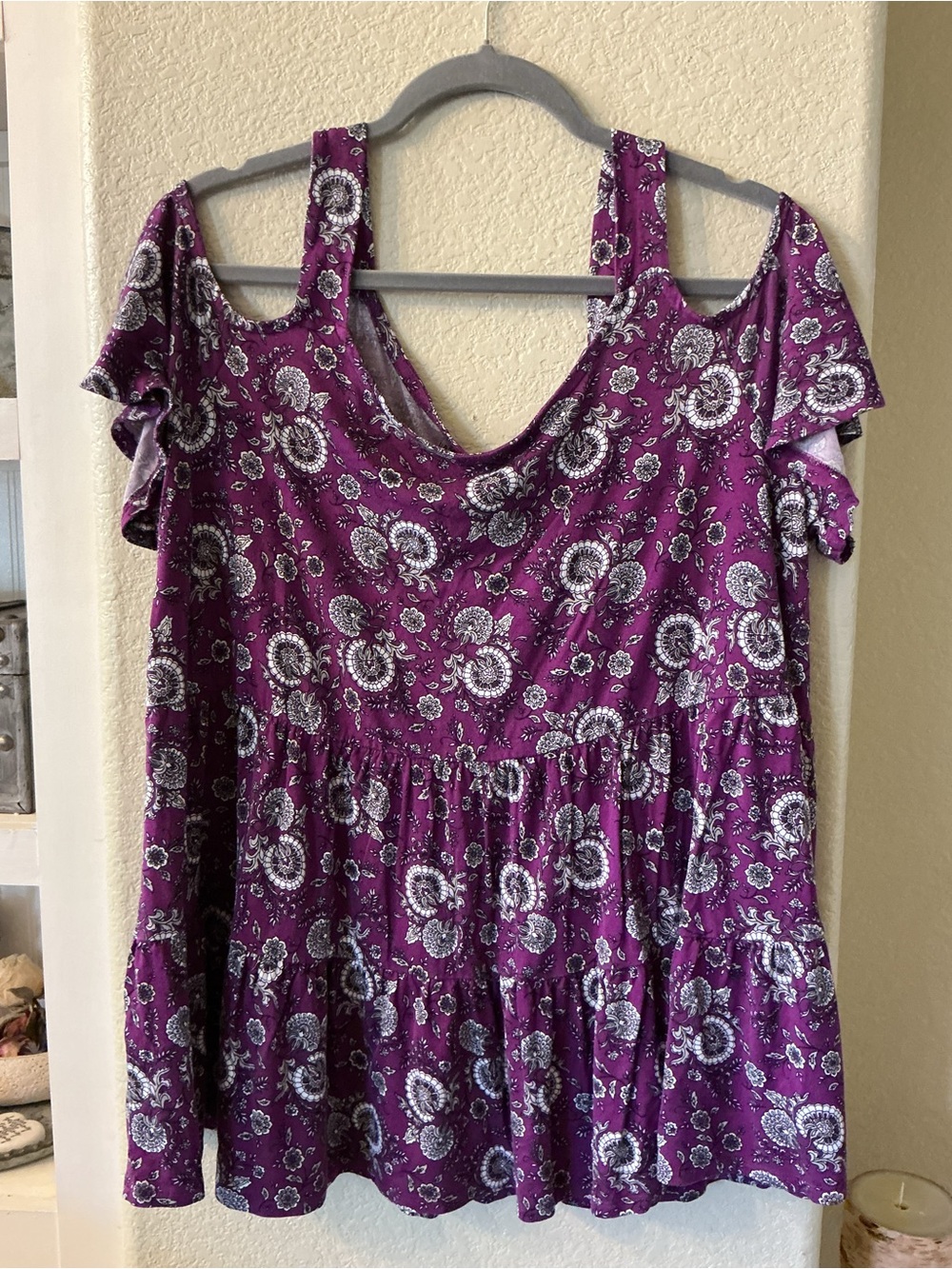 Lane Bryant Purple babydoll Swing Tee 18/29